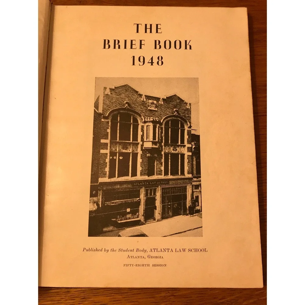 Brief‎ Book 1948 Atlanta Law School Fifty-Eighth Session Yearbook Embossed Vinyl